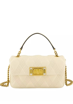 Valentino Garavani Quiltie 67 leather shoulder bag - Neutrals