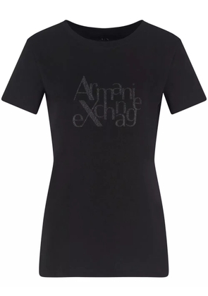 Armani Exchange logo-embellished T-shirt - Black