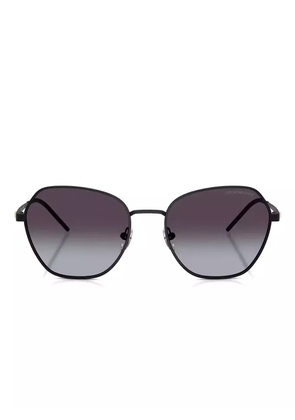 Emporio Armani geometric-frame sunglasses - Black
