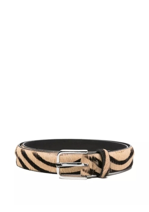 Liviana Conti zebra-print leather belt - Neutrals