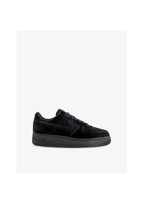 Womens Nike Air Force 1 Calf-Hair Leather Low-Top Trainers