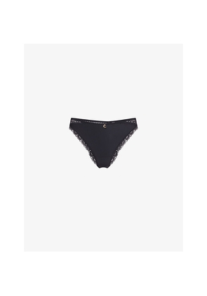Womens Chantelle Romance Lace-Panel Thong