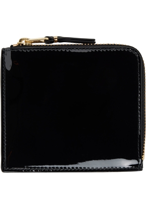 COMME des GARÇONS WALLETS Black Glossy Print Wallet