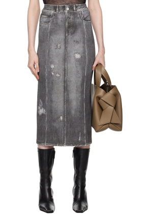 Acne Studios Gray Printed Maxi Skirt