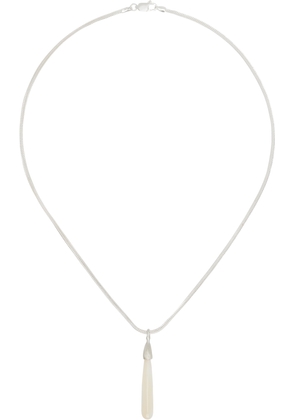 Dunton Ellerkamp Silver Mother Of Pearl Drop Pendant Necklace