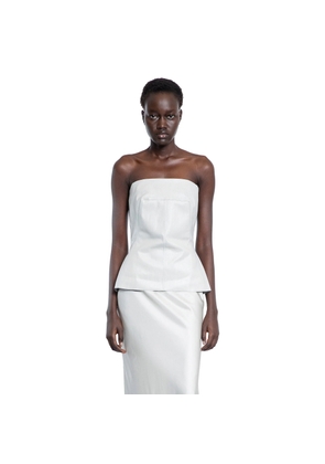 Hollywood Bustier Top in Coated Stretch Denim