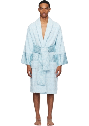 Versace Blue 'I Heart Baroque' Bathrobe
