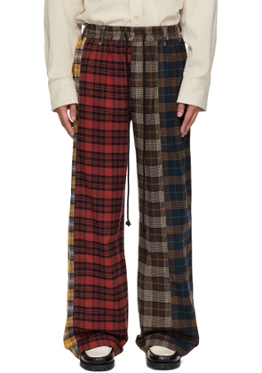 Song for the Mute Multicolor Tartan Flannel Relaxed Lounge Pants