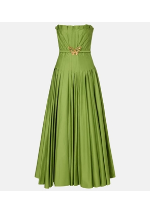 Oscar de la Renta Pleated cotton gown
