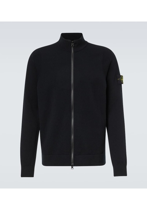 Stone Island Embroidered wool-blend cardigan