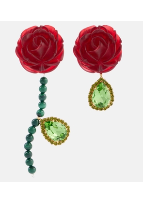 Magda Butrym Embellished sterling silver drop earrings