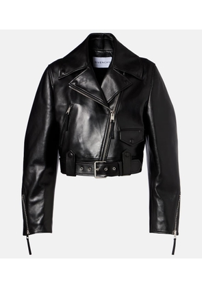 Givenchy Cocoon cropped leather biker jacket