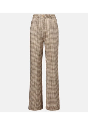 Acne Studios Poltana checked mid-rise wide-leg pants