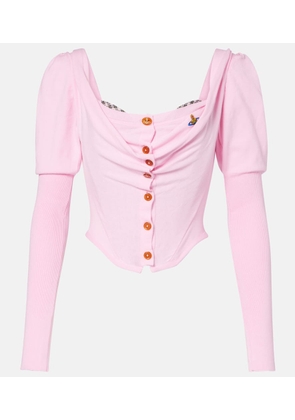 Vivienne Westwood Bea Corset cotton and cashmere cardigan