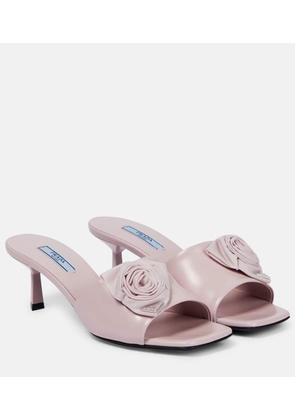 Prada Embellished leather mules