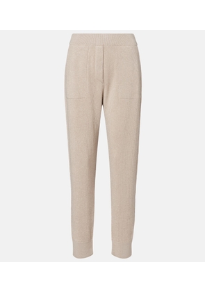 Brunello Cucinelli Ribbed-knit cashmere-blend tapered pants