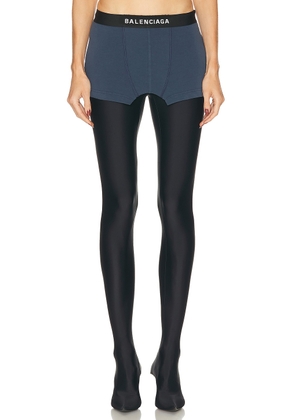 Balenciaga Cut Off Brief Skirt in Dark Blue - Slate. Size XS (also in M, S).