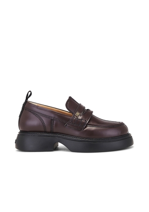 Ganni Everyday Loafer in Chocolate Fondant - Chocolate. Size 41 (also in ).
