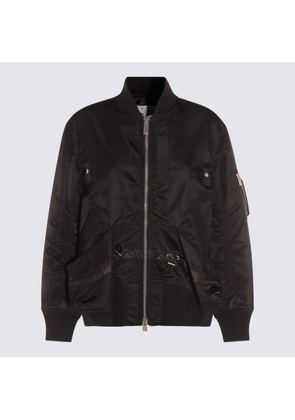 Sacai Black Nylon Casual Jacket