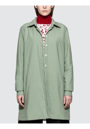 Lightly Padded Oversized Shirt With Slits