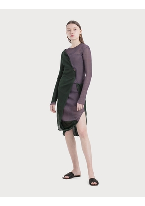 Silk Ribbed Knit Dress