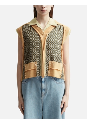 Spliced Irregular Stripe Shirt