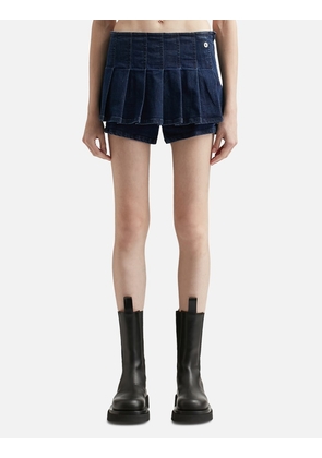 Denim Pleats Skort