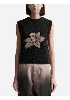 Merino Wool Blended Flower Vest