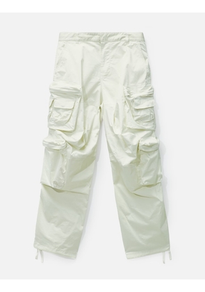 Cargo pants in stretch cotton satin