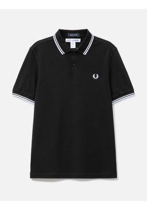 CDG Shirt X Fred Perry Short Sleeve Striped Polo 'Strong Will'