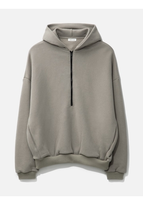 Cotton Cashmere Fleece Half Zip Hoodie