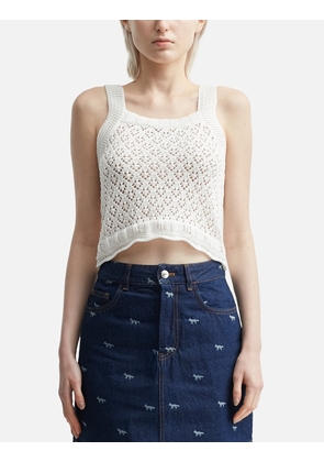 Lace Knit Crochet Crop Top
