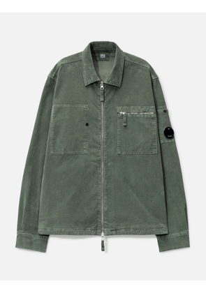 Corduroy Lens Zipped Overshirt