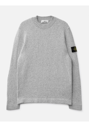 Fancy Yarn Crewneck Jumper With Brushed Texture