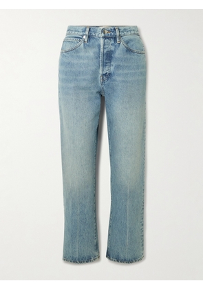 FRAME - The Vertical Crop High-rise Straight-leg Jeans - Blue - 23,24,25,26,27,28,29,30,31,32,33