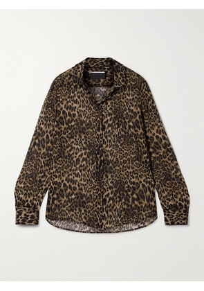 Nili Lotan - Gaia Leopard-print Silk Crepe De Chine Shirt - Animal print - x small,small,medium,large,x large