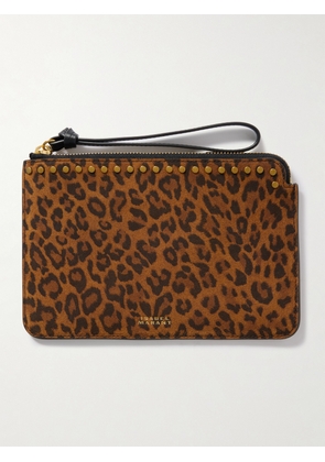 Isabel Marant - Studded Leopard-print Leather Pouch - Animal print - One size
