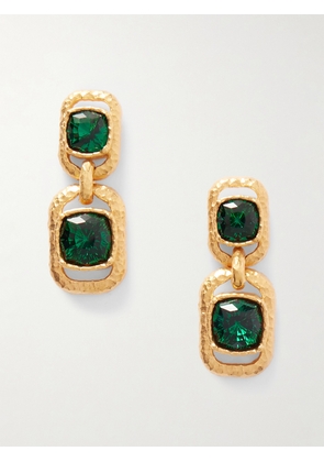Oscar de la Renta - Gold-tone Crystal Earrings - One size