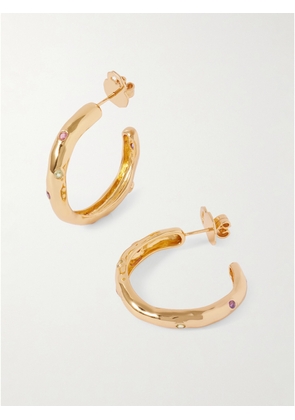Pacharee - Jahn Gold-plated Multi-stone Hoop Earrings - One size