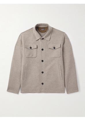 Kiton - Wool and Cashmere-Blend Overshirt - Men - Neutrals - IT 46