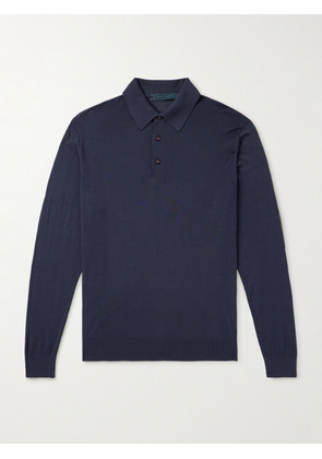 Kiton - Wool Polo Shirt - Men - Blue - S