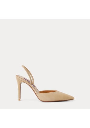 Marcy 95 MM Goat-Suede Slingback Pump