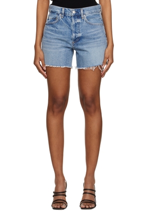 Citizens of Humanity Blue Annabelle Long Denim Shorts