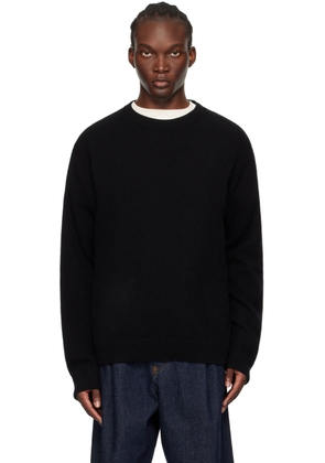 The Elder Statesman Black Simple Crew Sweater