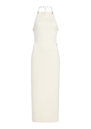 Cult Gaia - Cassi Pearl-Detailed Open-Back Knit Midi Dress - White - L - Moda Operandi