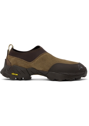 ROA Brown Slip On Sneakers