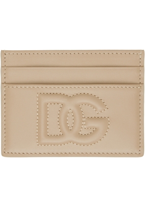 Dolce & Gabbana Pink Calfskin 'DG' Logo Card Holder