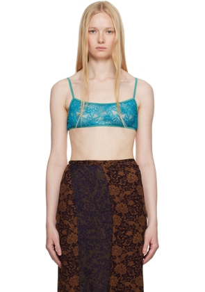 Dries Van Noten Blue Fitted Bralette