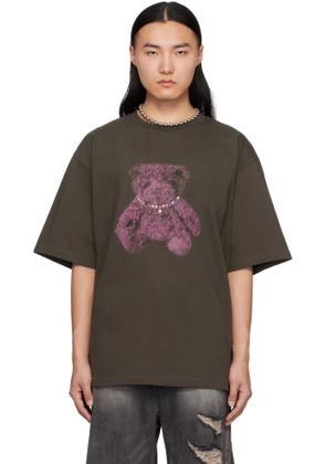 We11done Gray Pearl Bear T-shirt