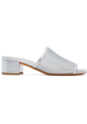 Maryam Nassir Zadeh Silver Sophie Slide Heeled Sandals